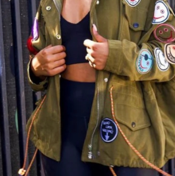 AKIRA "CHECK IT OUT - PATCHWORK MILITARY BOMBER" JACKET - Picture 3 of 7